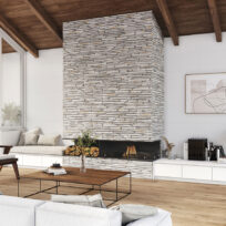 White 3D Stack Stone Look Rectified Spanish Porcelain Tile 2724