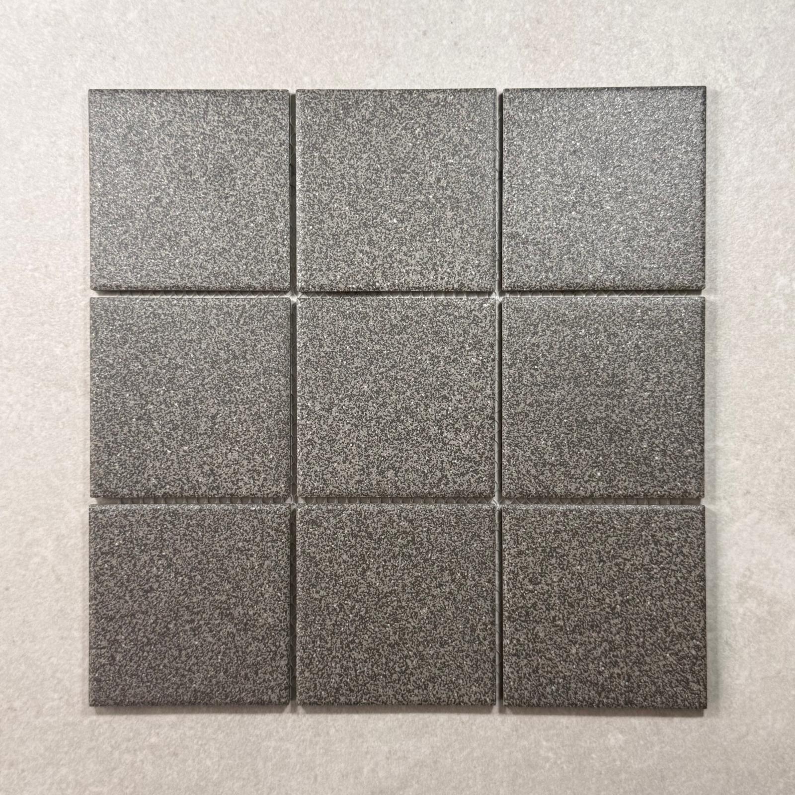 Square Manta Dark Grey Matt Porcelain Mosaic 7789