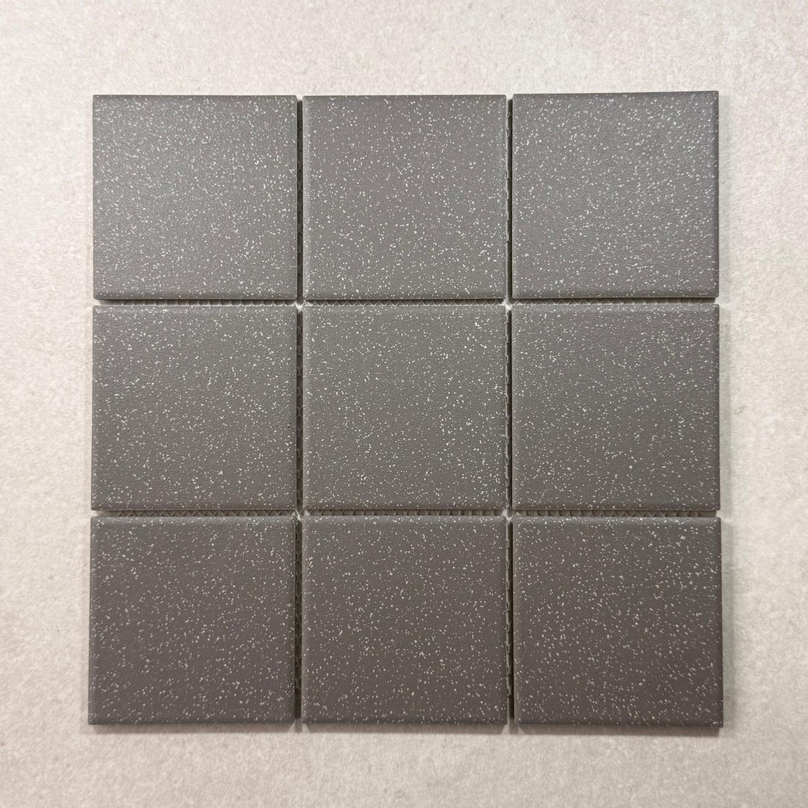 Square Manta Black Matt Porcelain Mosaic 7790