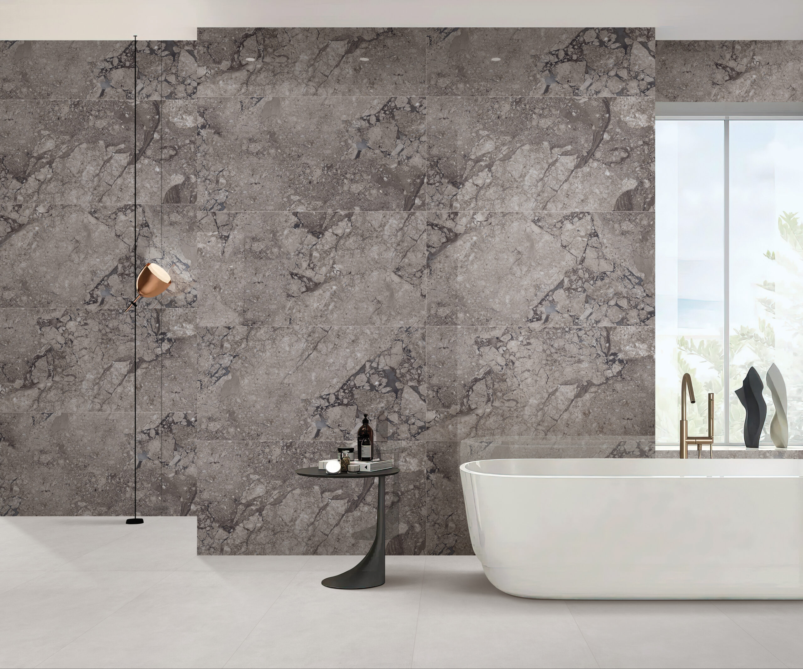 Marengo Grey Marble Look Rectified High Gloss Polished Porcelain Tile 2817