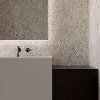 Grey Terrazzo Stone Look Matt Rectified Porcelain Tile 2853