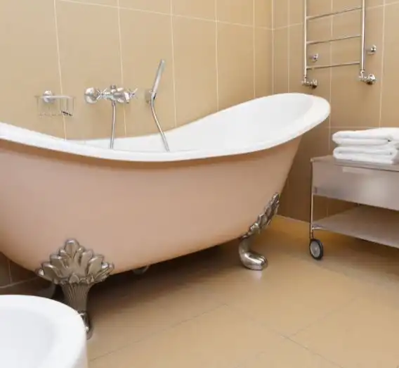 Terracotta Tones Tiles In Bathroom