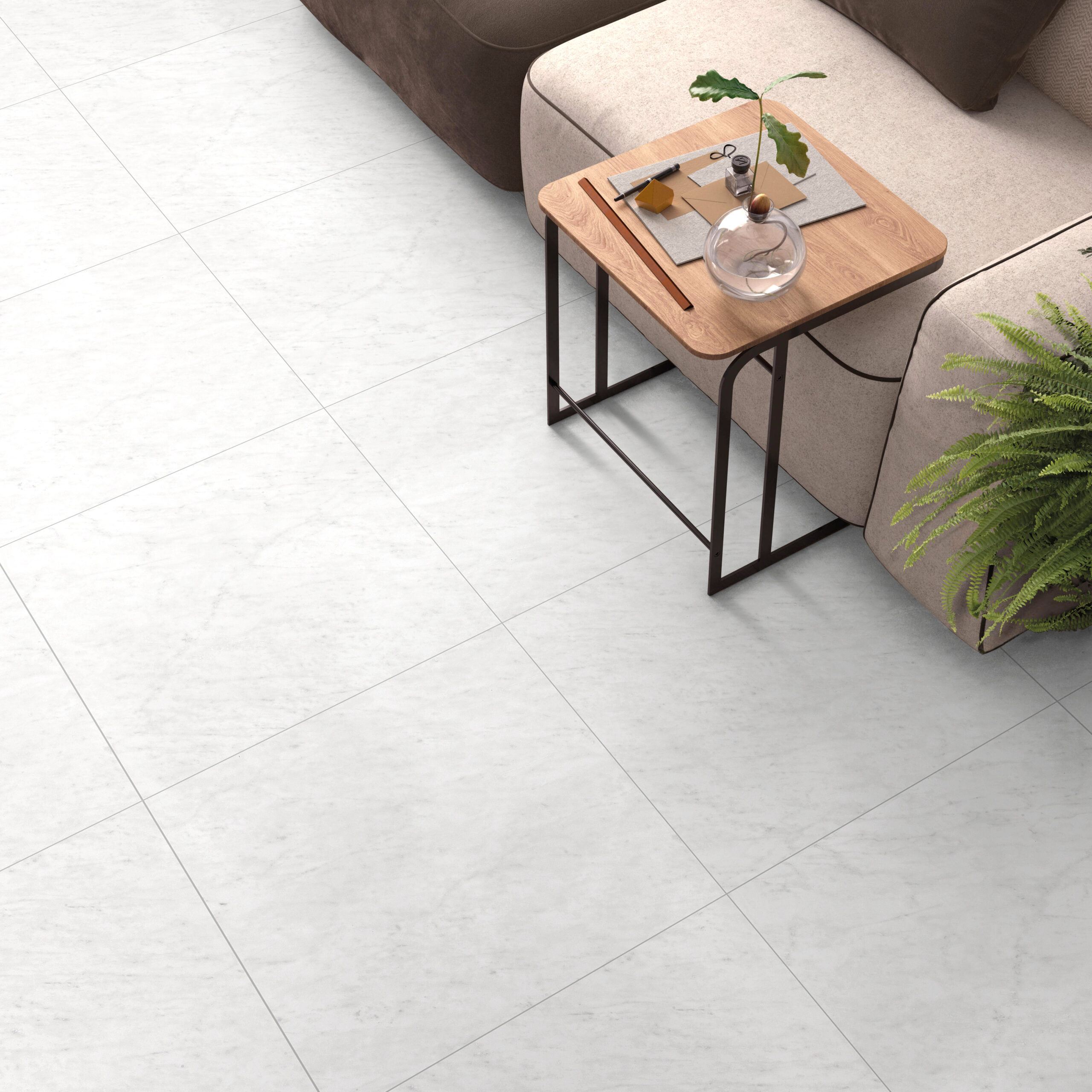 Carrara Grey Polished Rectified Porcelain Tile 2913