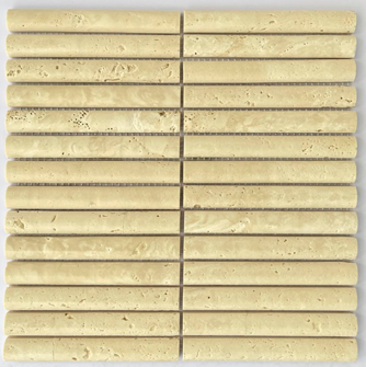 Cigar Honed Travertine Mosaic 7796