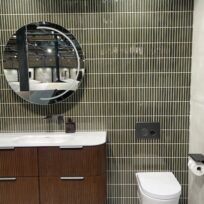 Megumi Moss Green Gloss Kit Kat Glazed Japanese Porcelain Mosaic 7837