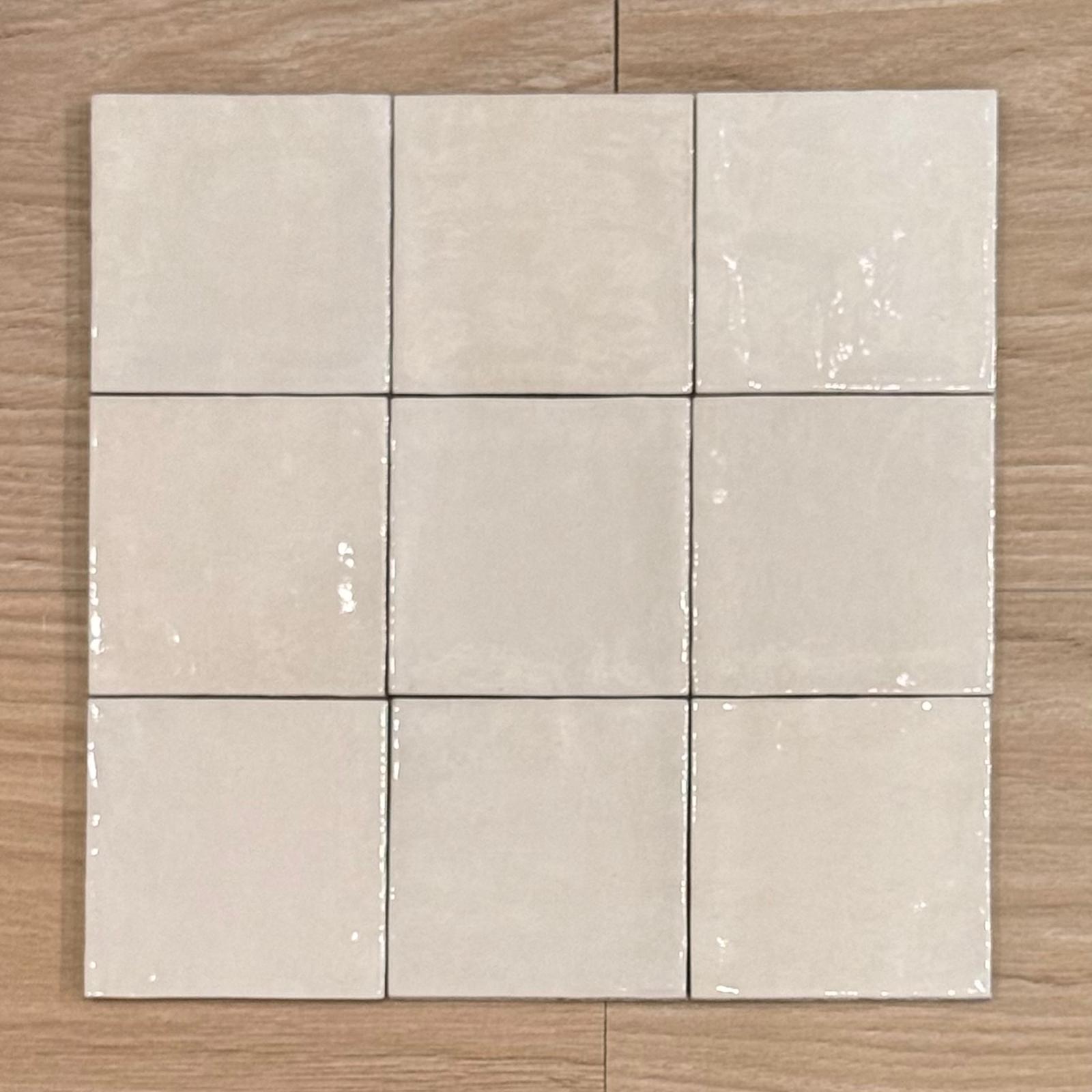 Palma Off White Gloss Spanish Irregular Edge Porcelain Zellige Tile 2912