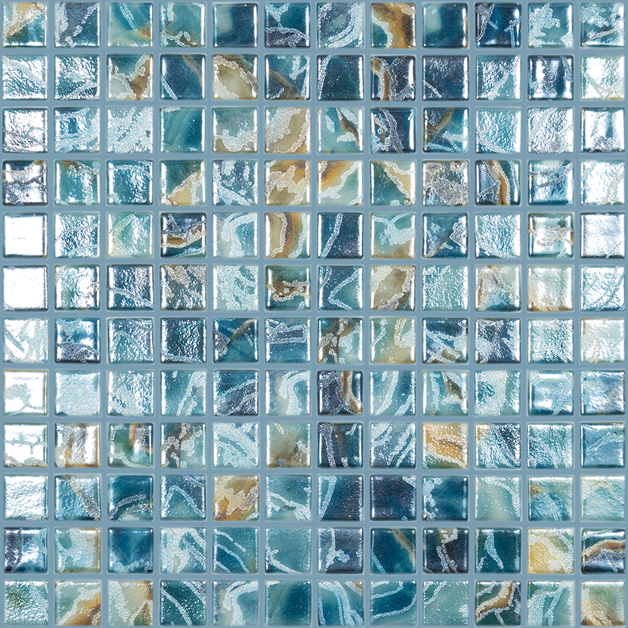 Breeze Ocean Brick Spanish Polyurethane Cord Glass Pool-Mosaic 7866