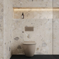 Elliot Beige Terrazzo Look Matt Rectified Porcelain Tile 0421