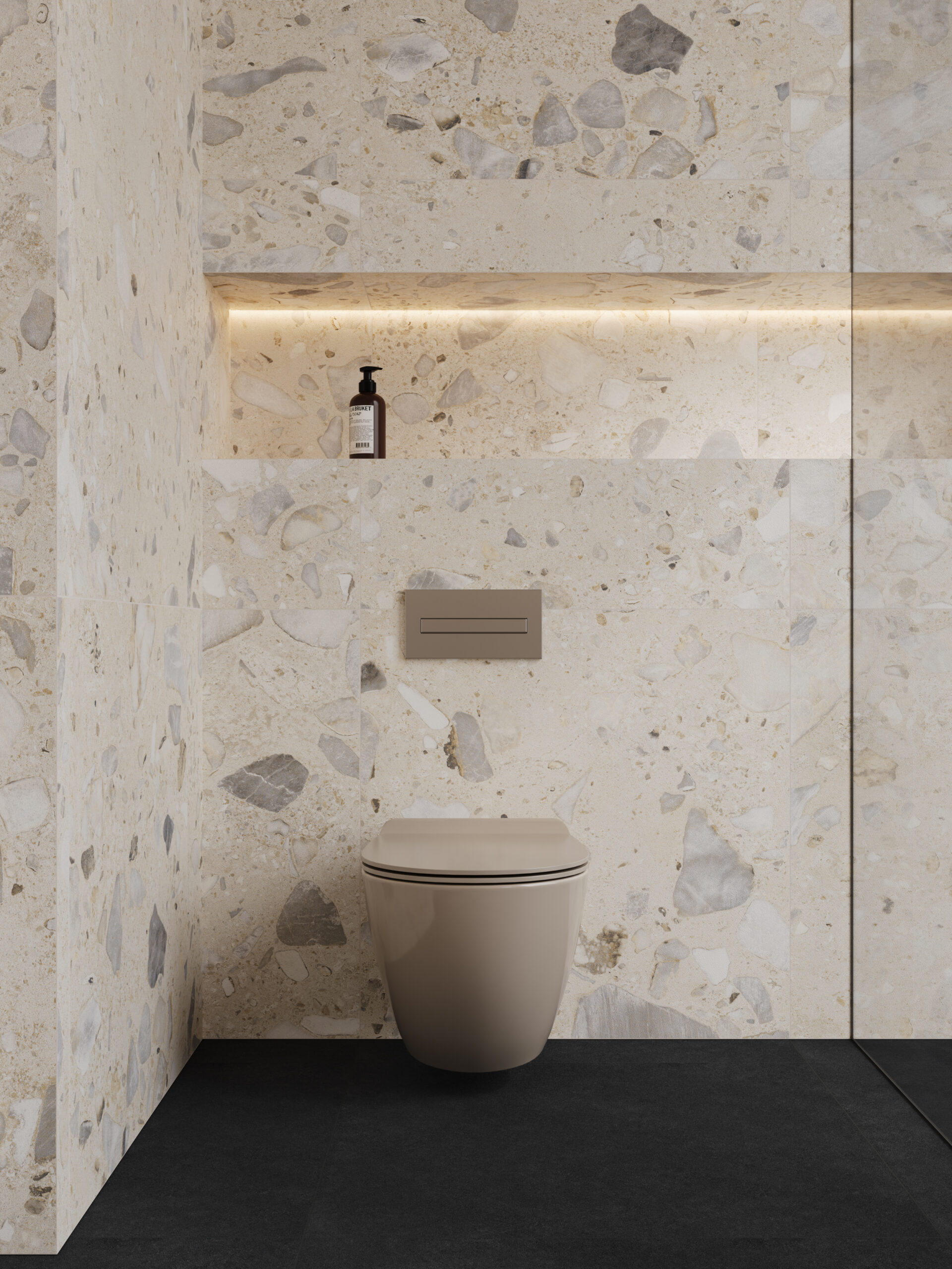 Elliot Beige Terrazzo Look Matt Rectified Porcelain Tile 0421
