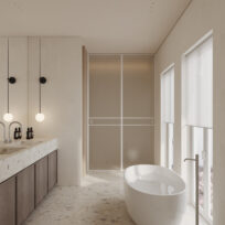 Elliot Ivory Terrazzo Look Matt Rectified Porcelain Tile 0420