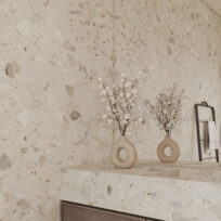 Elliot Ivory Terrazzo Look Matt Rectified Porcelain Tile 0418