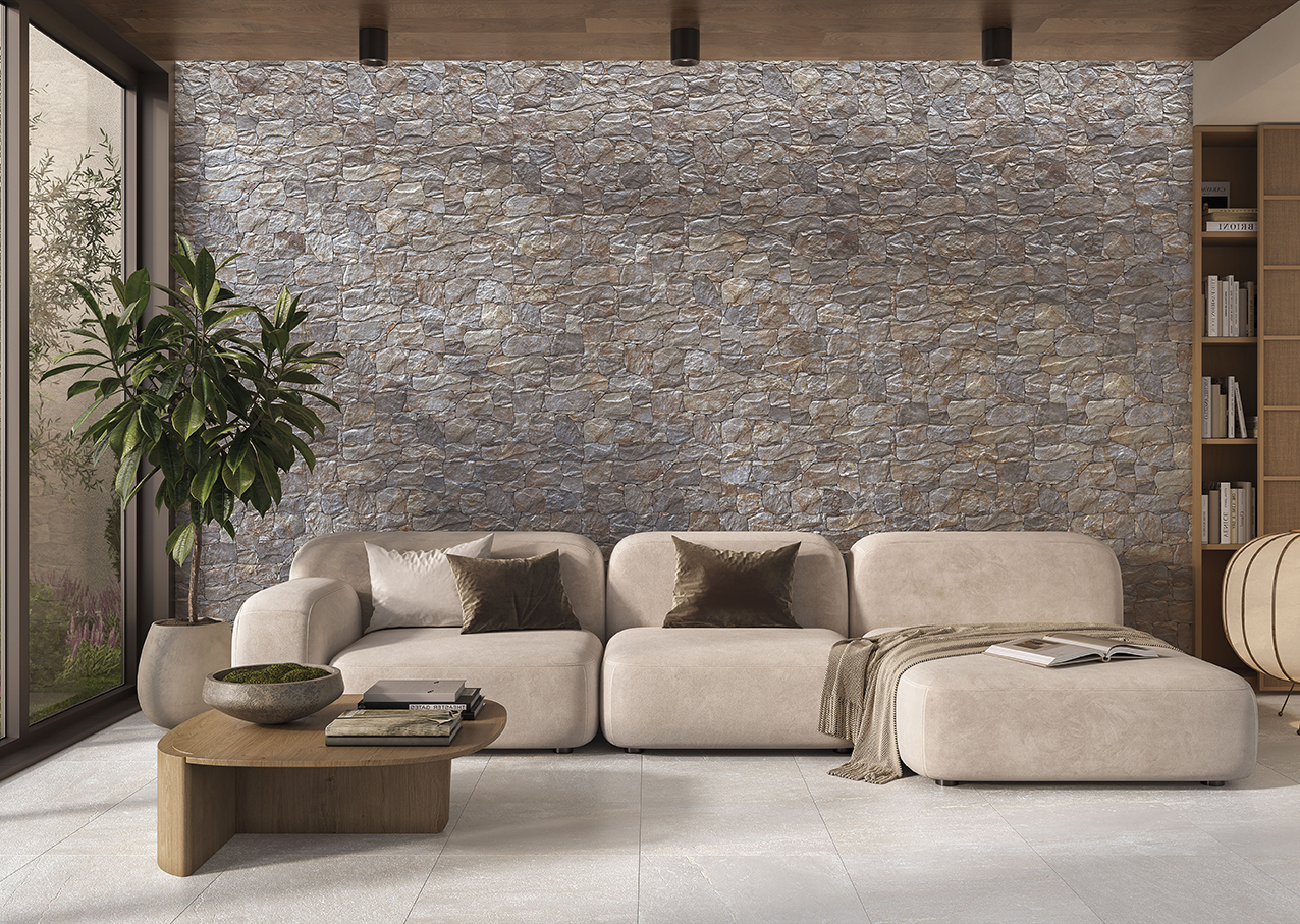 Makalu Dark Crazy Pave Look Matt Spanish Porcelain Tile 0350