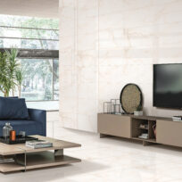 Onyx White Marble Look Rectified Polished Porcelain Tile 2815