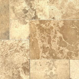 Duomo French Pattern Tumbled Travertine Paver 8960