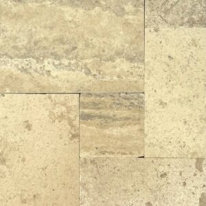 Duomo French Pattern Tumbled Travertine Tile 8962
