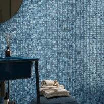 Moon Blue Spanish Polyurethane Cord Glass Pool-Mosaic 7827