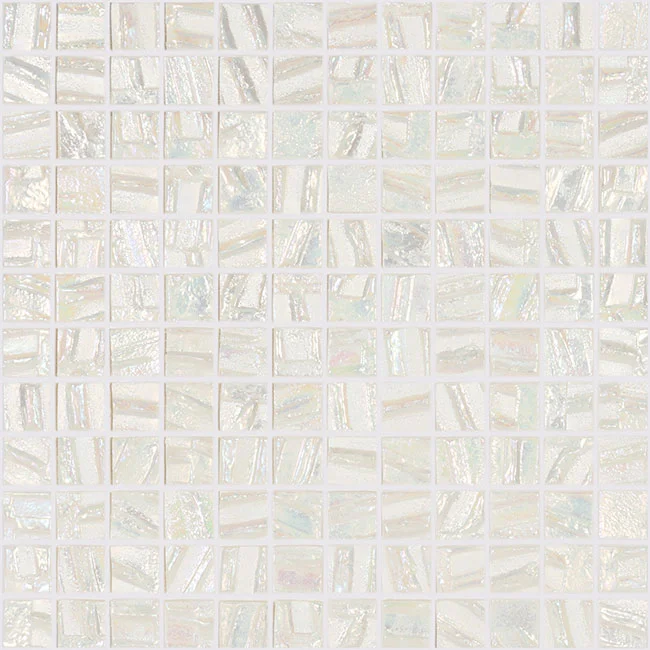 Moon White Spanish Polyurethane Cord Glass Pool-Mosaic 7826