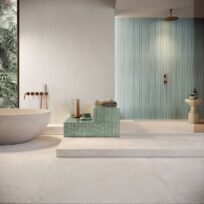 White Concrete Look Matt Italian Rectified Porcelain Tile 0357