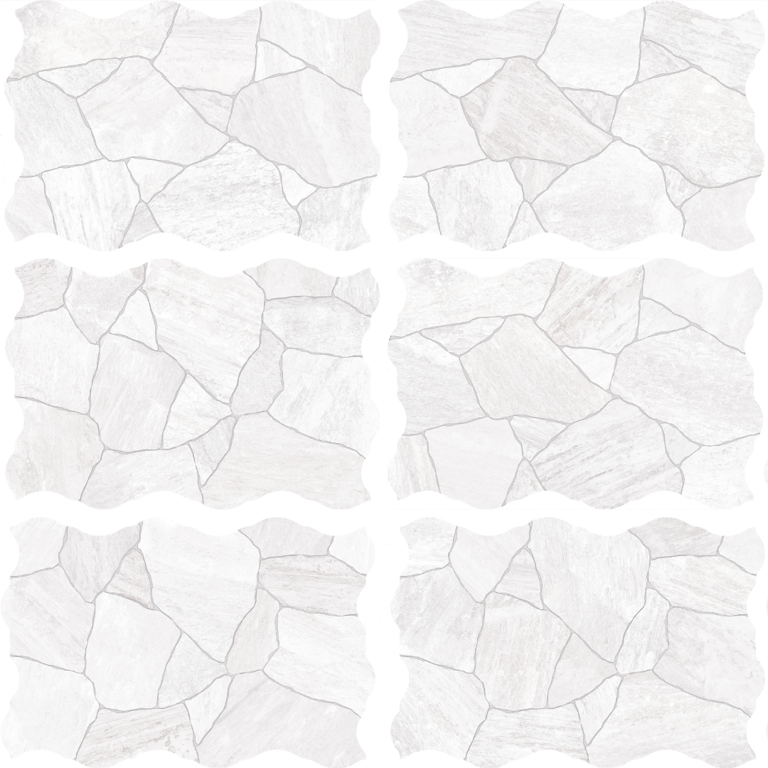 Deva White Crazy Crazy Pave Look Matt Spanish Porcelain Tile 0517
