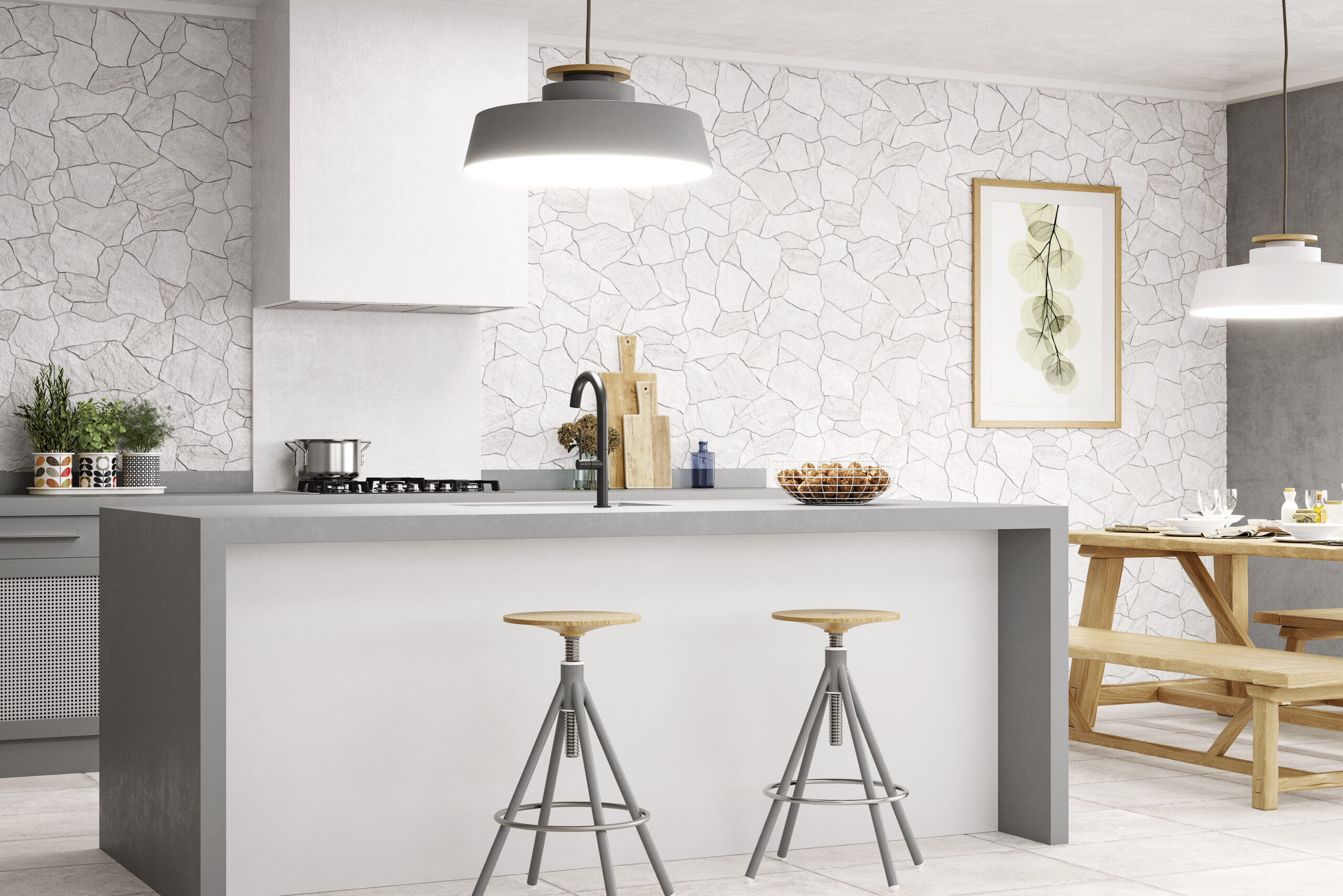 Deva White Crazy Crazy Pave Look Matt Spanish Porcelain Tile 0517