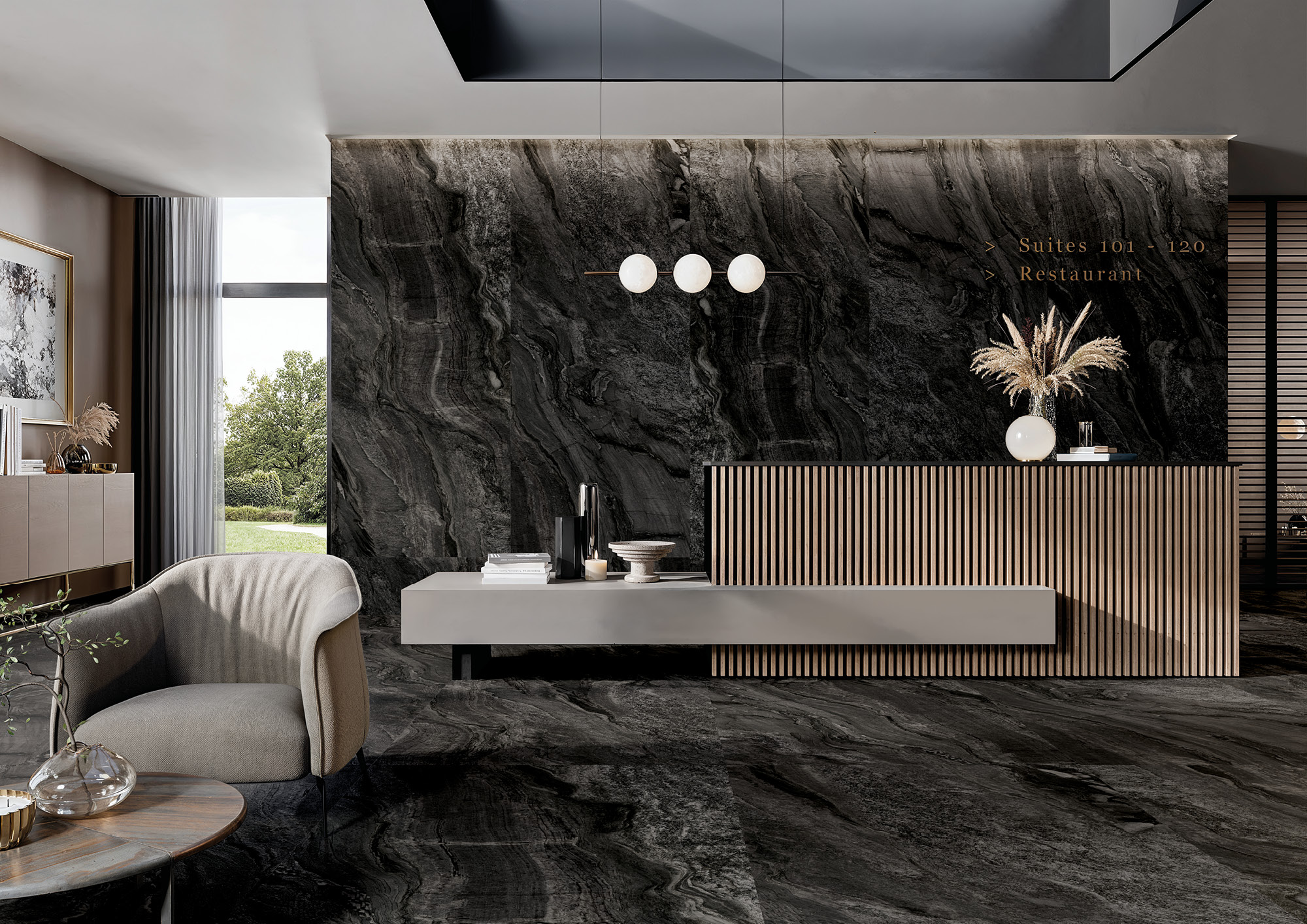 Graniti Dark Paradise Matt Italian Rectified Porcelain Slab 0479