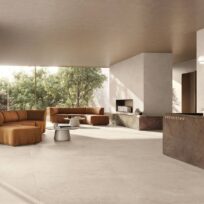 Ivory Concrete Look Matt Italian Rectified Porcelain Tile 0501