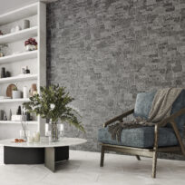 Stones Charcoal Interlocking Ledgestone Look Spanish Porcelain Wall Tile 0522