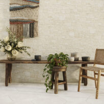 Stones Ivory Interlocking Ledgestone Look Spanish Porcelain Wall Tile 0523