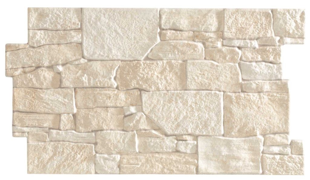 Stones Ivory Interlocking Ledgestone Look Spanish Porcelain Wall Tile 0523