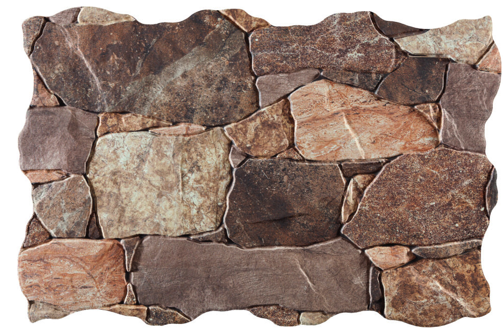 Britania Ocre Crazy Paving Stone Look Textured 3D Effect Spanish Porcelain Wall Tile 0553