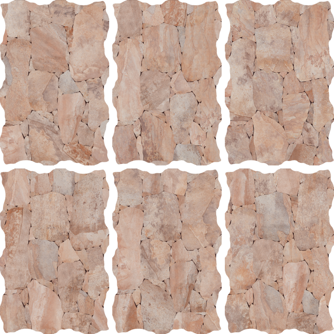 Britania Arena Crazy Paving Stone Look Textured 3D Effect Spanish Porcelain Wall Tile 0552
