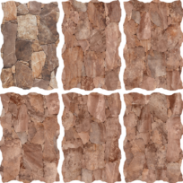 Britania Ocre Crazy Paving Stone Look Textured 3D Effect Spanish Porcelain Wall Tile 0553