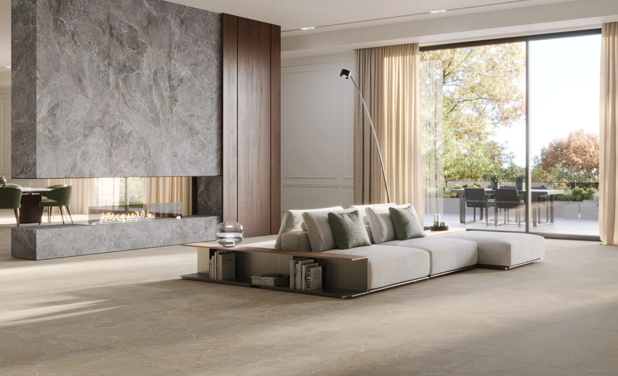 Coco Beige Stone Look Matt Rectified Italian Porcelain Tile 2728