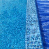 Deep Sea Blue Spanish PVC DOT Pool Mosaic 77020