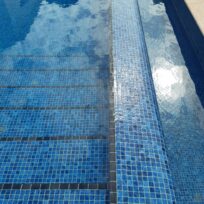 Deep Sea Blue Spanish PVC DOT Pool Mosaic 77020