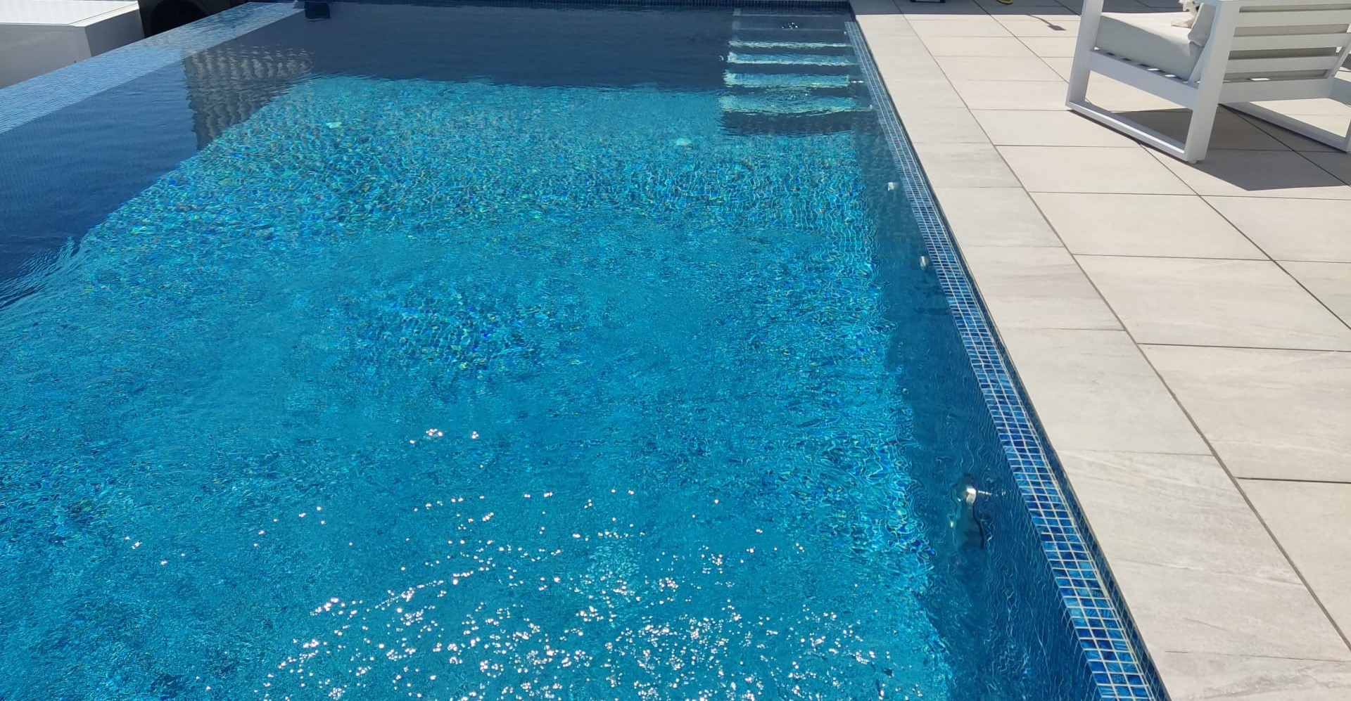 Deep Sea Blue Spanish PVC DOT Pool Mosaic 77020