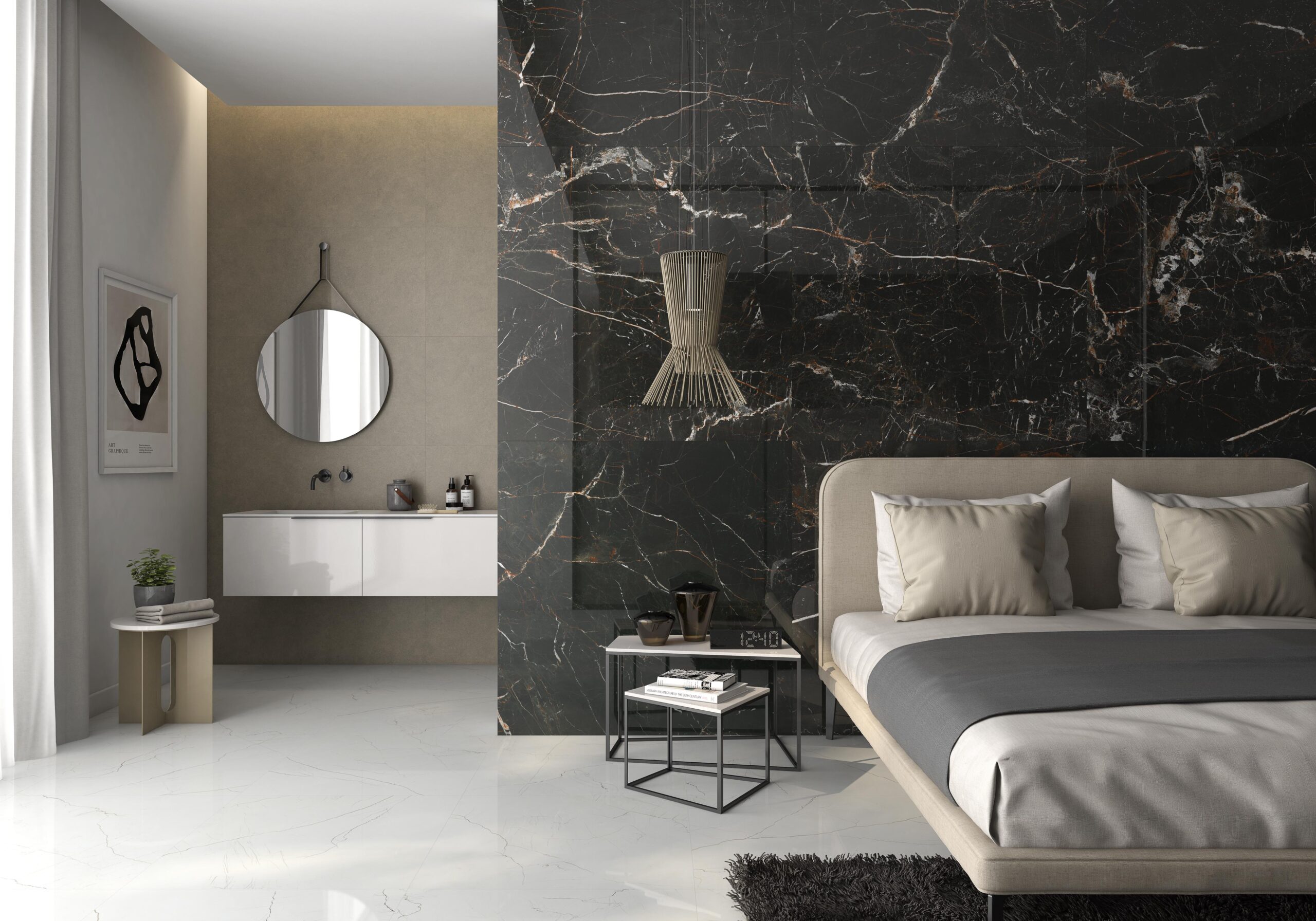 Laurants Brown Marble Look Matt Spanish Rectified Porcelain Tile 0554