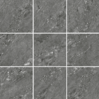 Qibo Dark Grey Stone Look Lappato Rectified Porcelain Tile 2807