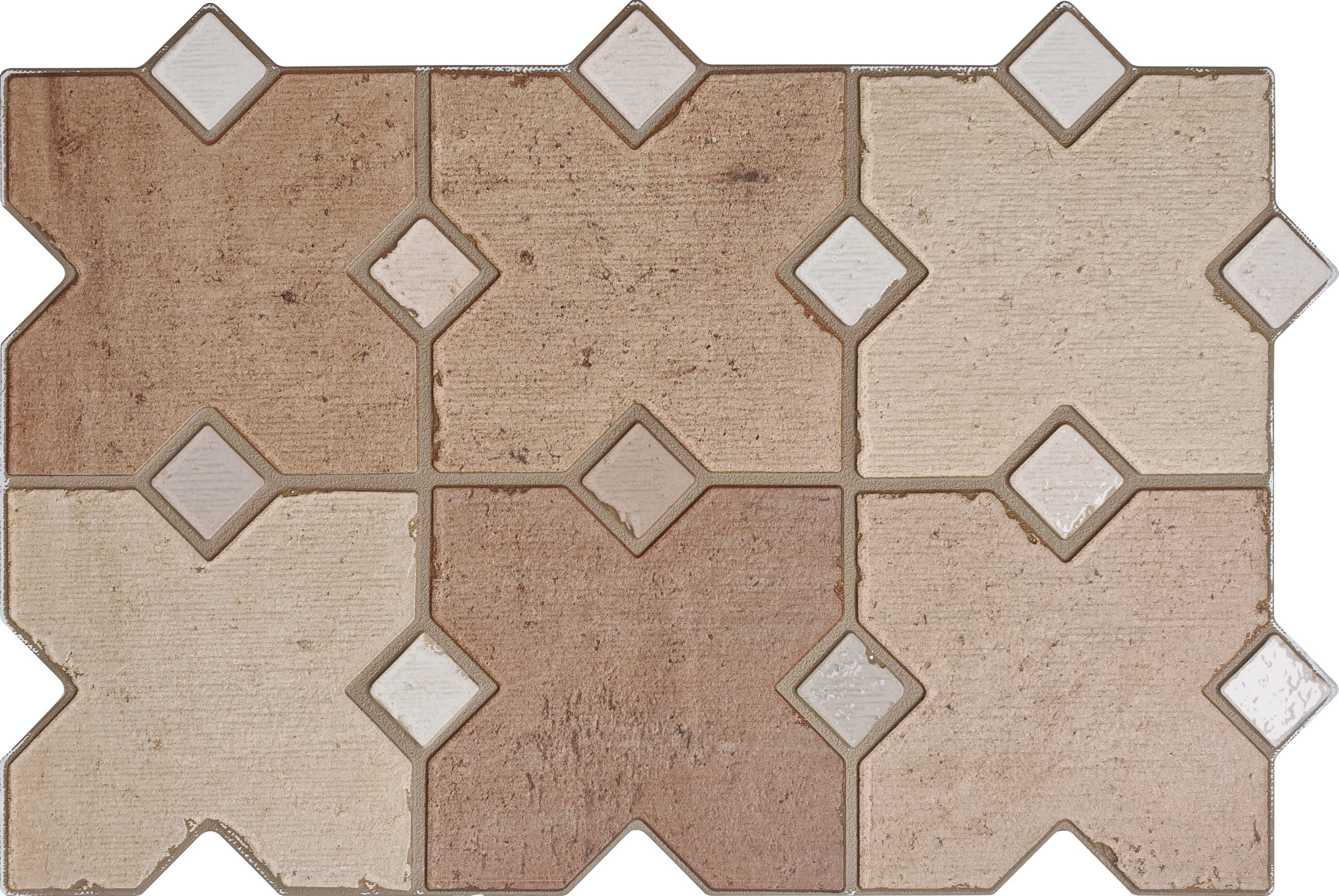 Ruanes Coto Diamond Vintage Look Spanish Rectified Porcelain Tile 0474