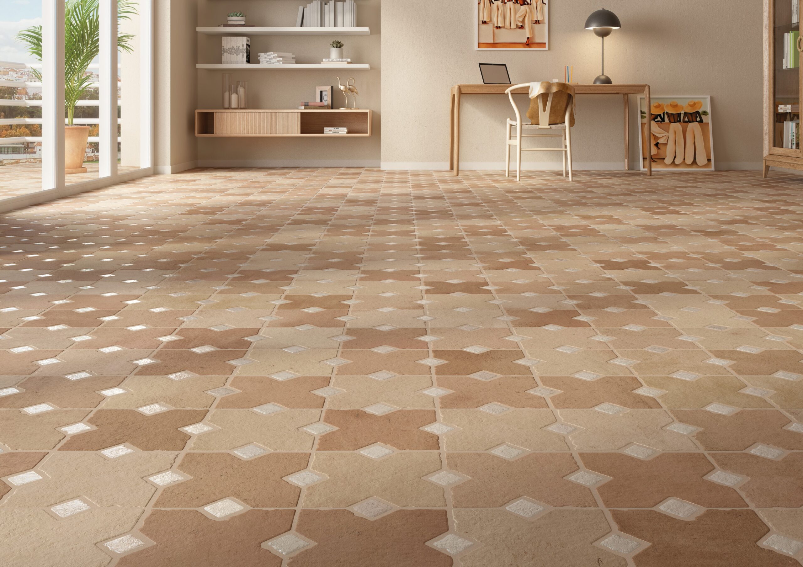 Ruanes Coto Diamond Vintage Look Spanish Rectified Porcelain Tile 0474