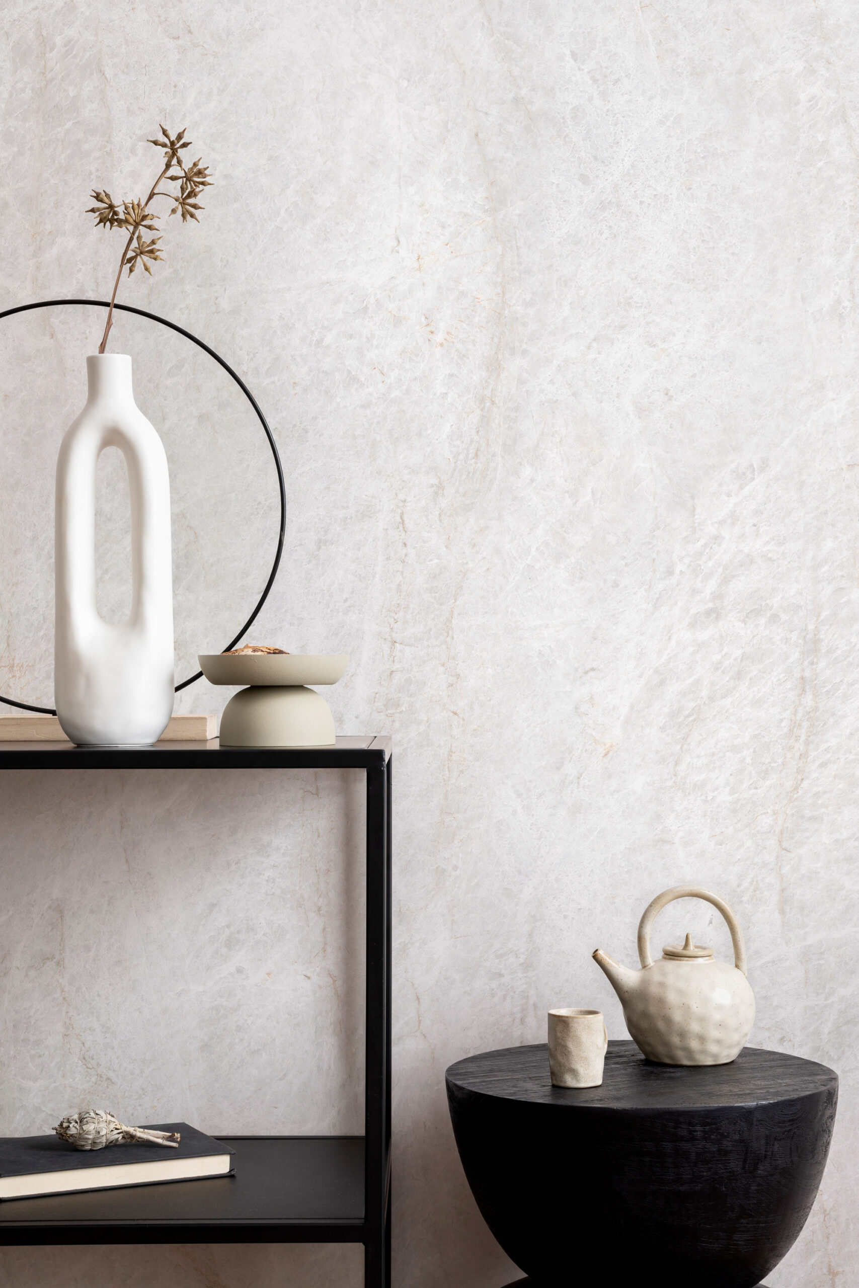 Taj Seashell Marble Stone Look Matt Finish Italian Rectified Porcelain Tile 0386