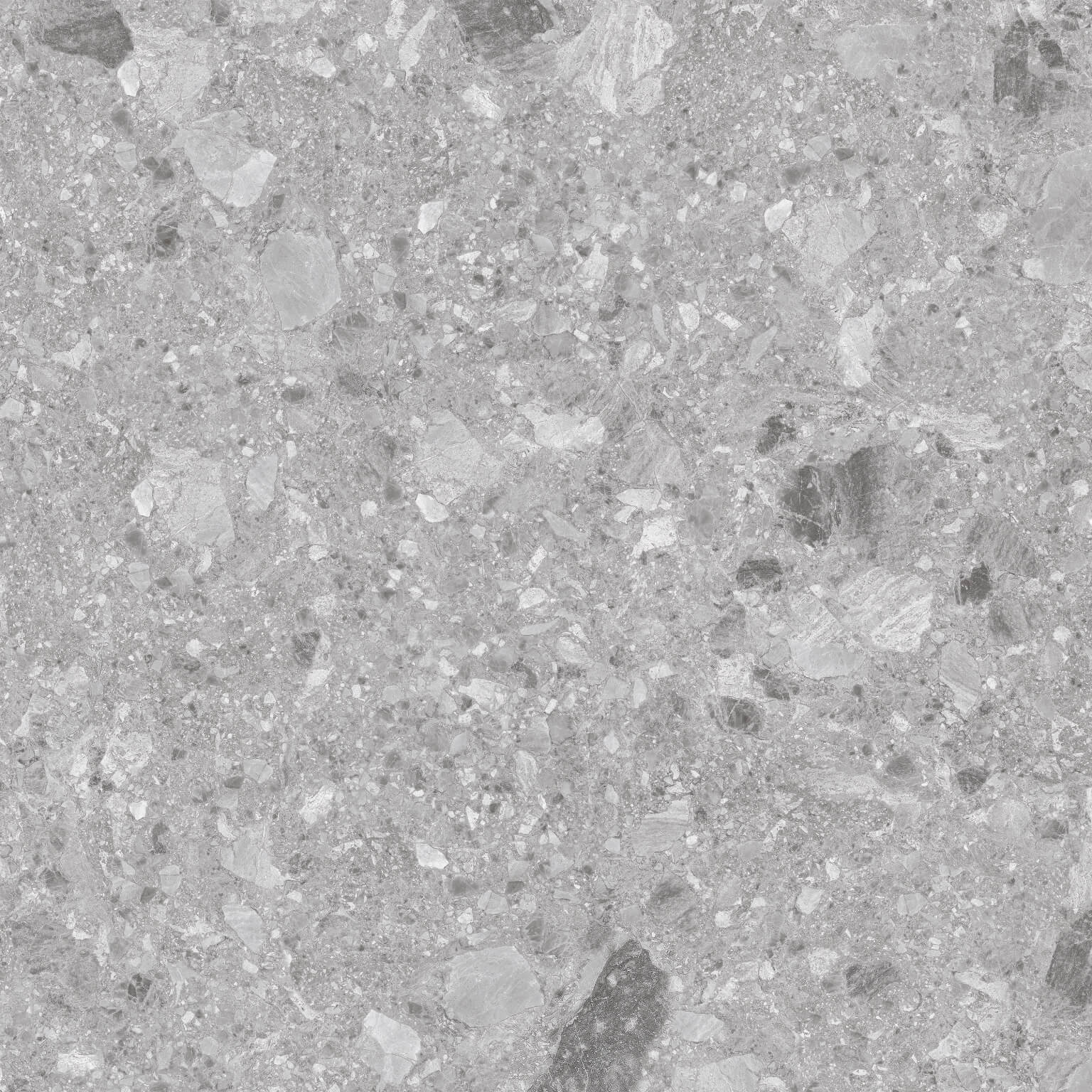 Breccia Mid Grey Terrazzo Look In/Out Rectified Porcelain Tile 3683