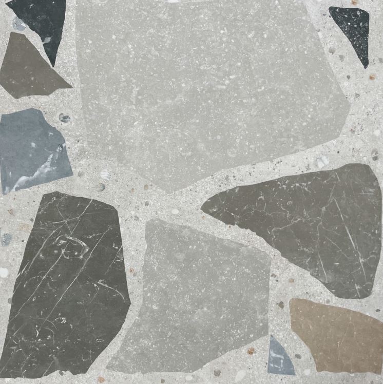 Glamstone Cold Crazy Pave Look In/Out Spanish Porcelain Tile 3964