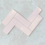Pale Pink Gloss Bevelled Spanish Ceramic Subway Wall Tile 4245