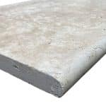 Premium Light Tumbled Travertine Bullnose 8722