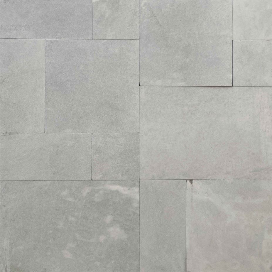 30mm French Pattern Cloud Grey Marble Sandblasted Natural Stone Paver 8747