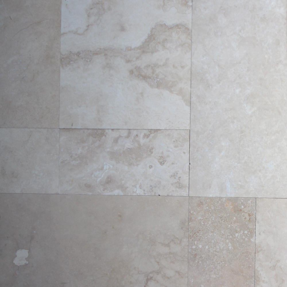 12mm Country Light Travertine Honed and Filled French Pattern (#8288)