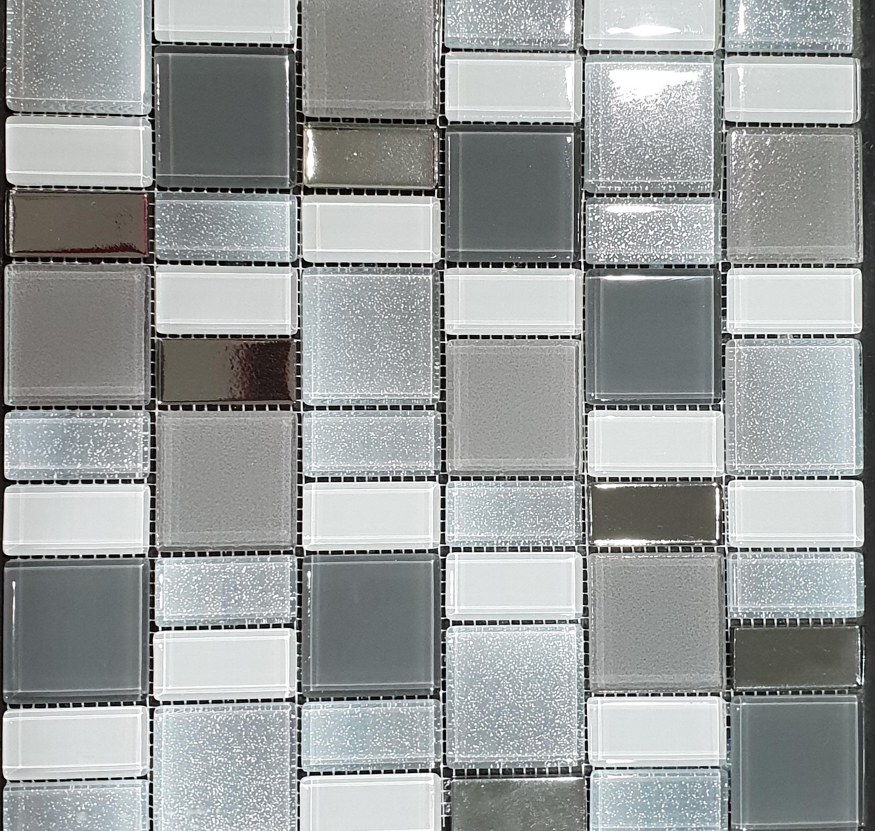 Dazzle Fumo Mixed Glass Mosaic Tile 300x300mm 7281