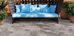 Honed and Filled Silver Travertine Tile