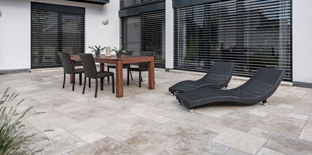 French Pattern Travertine, How To Lay Travertine Tile Outdoor